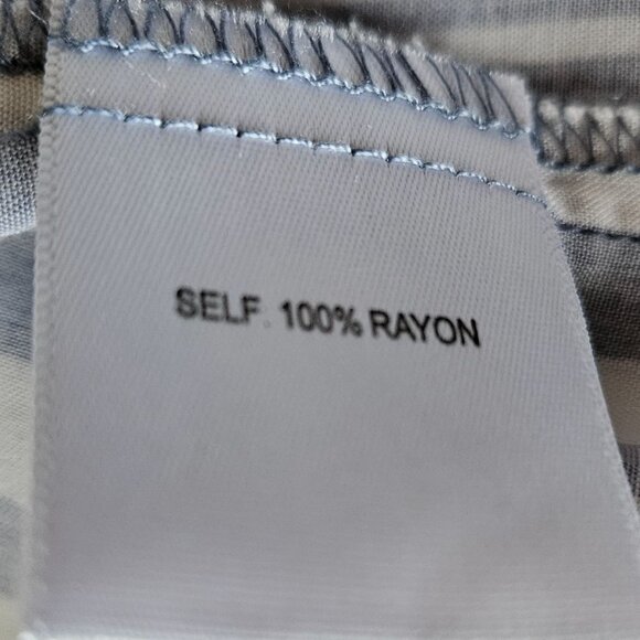 Jane + Delancey Woman Size L Rayon Varied Stripes Button Up Tunic Button Back - Picture 8 of 8